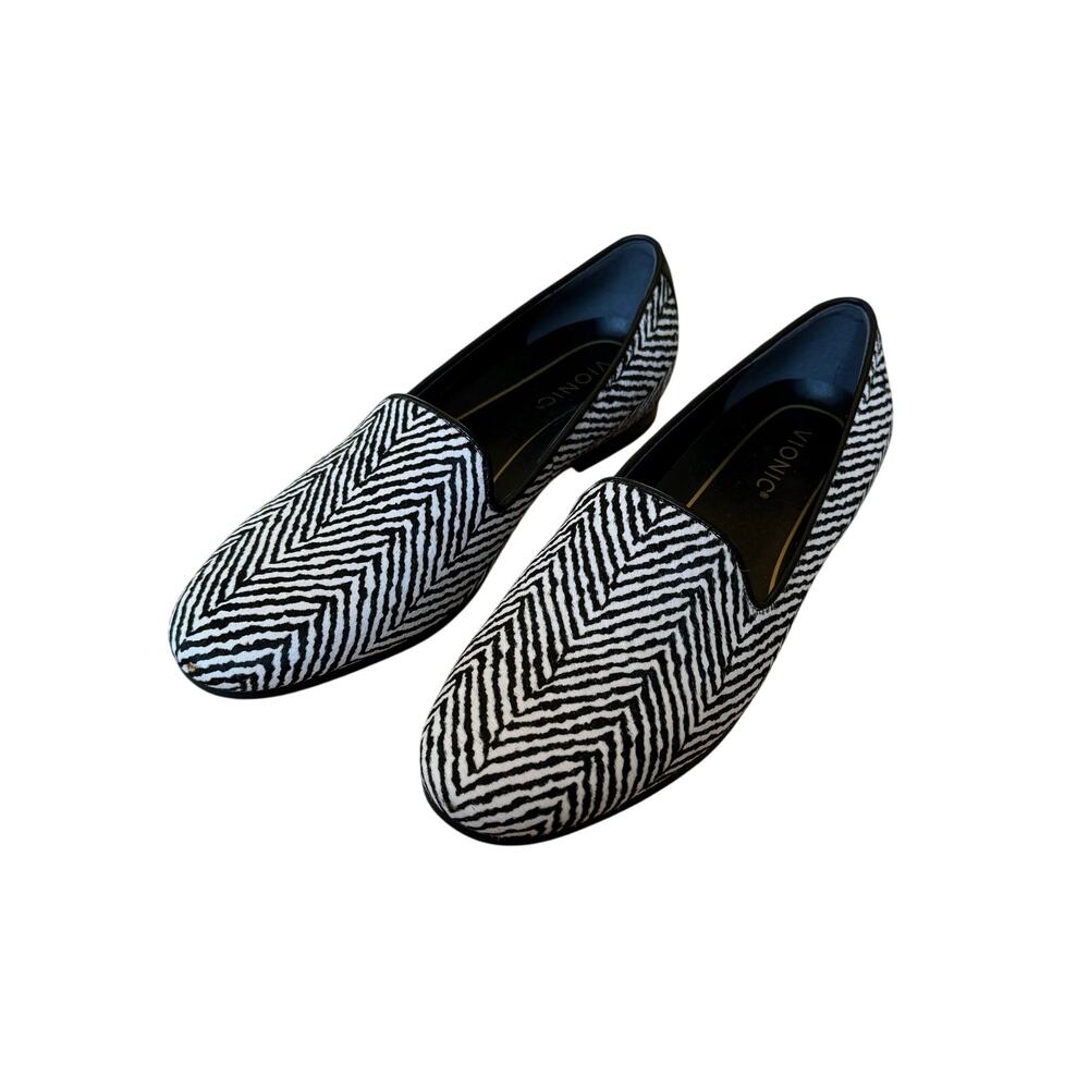 Vionic Willa Zebra Print Calf Hair Loafers 8